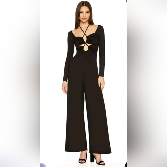 Susana Monaco Cut-Out Jumpsuit Wide Leg